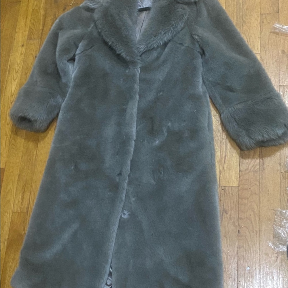 ASOS Faux-Fur Gray Coat